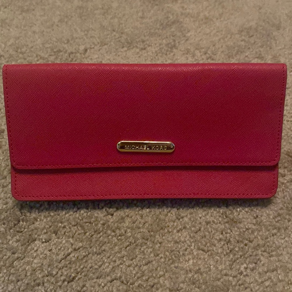 NWOT Michael Kors Red Crimson Clutch